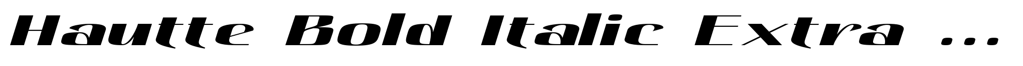 Hautte Bold Italic Extra Expanded image